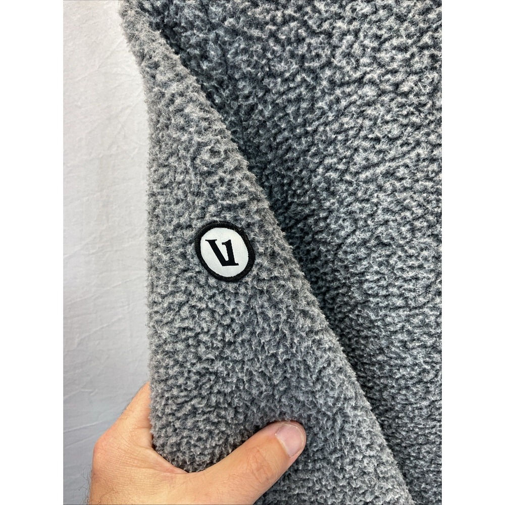 Vuori Women's S Alpine Sherpa Fleece Full Zip Jacket Gray Long Sleeve - Picture 3 of 9